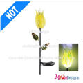 Excelente Glass Tulip Solar Lights Garden Stakes